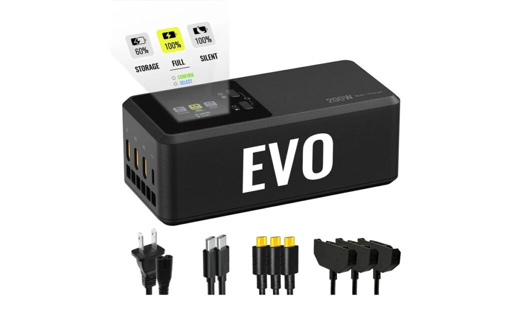 SoarApex 200W Smart Three-Way Charger for Autel EVO Max/II 2 V2 Enterprise Series