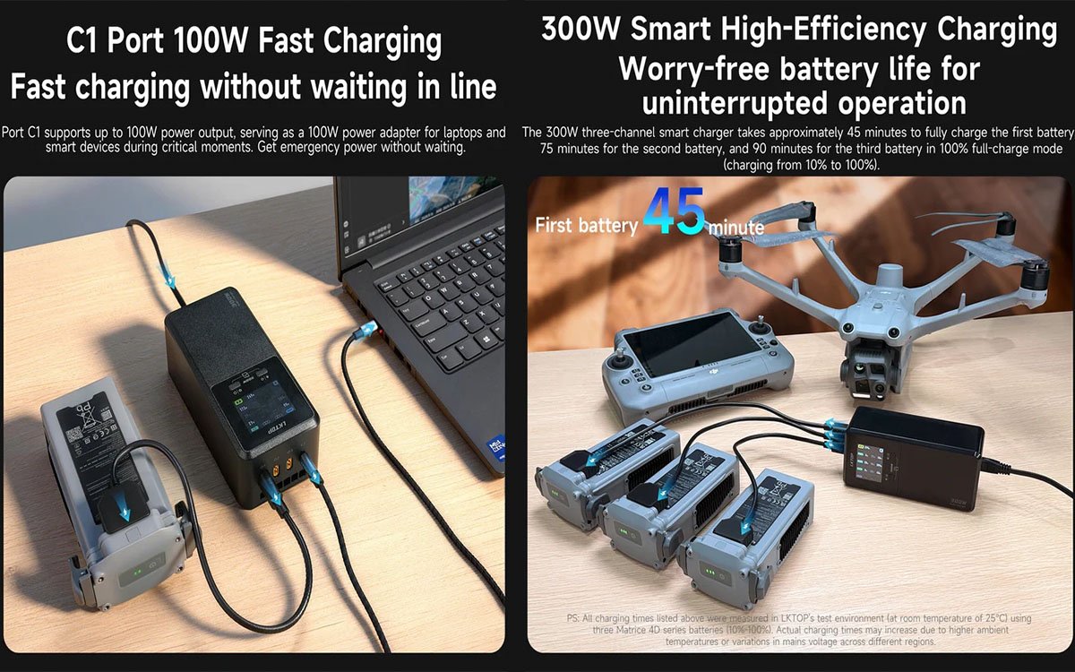 100W USB-C power bank for drone accessories