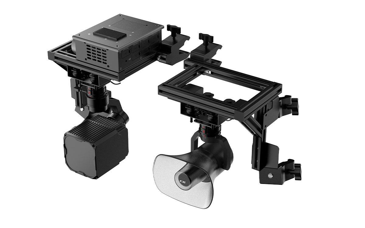 Heavy-duty drone payload release mechanism mounted on UAV