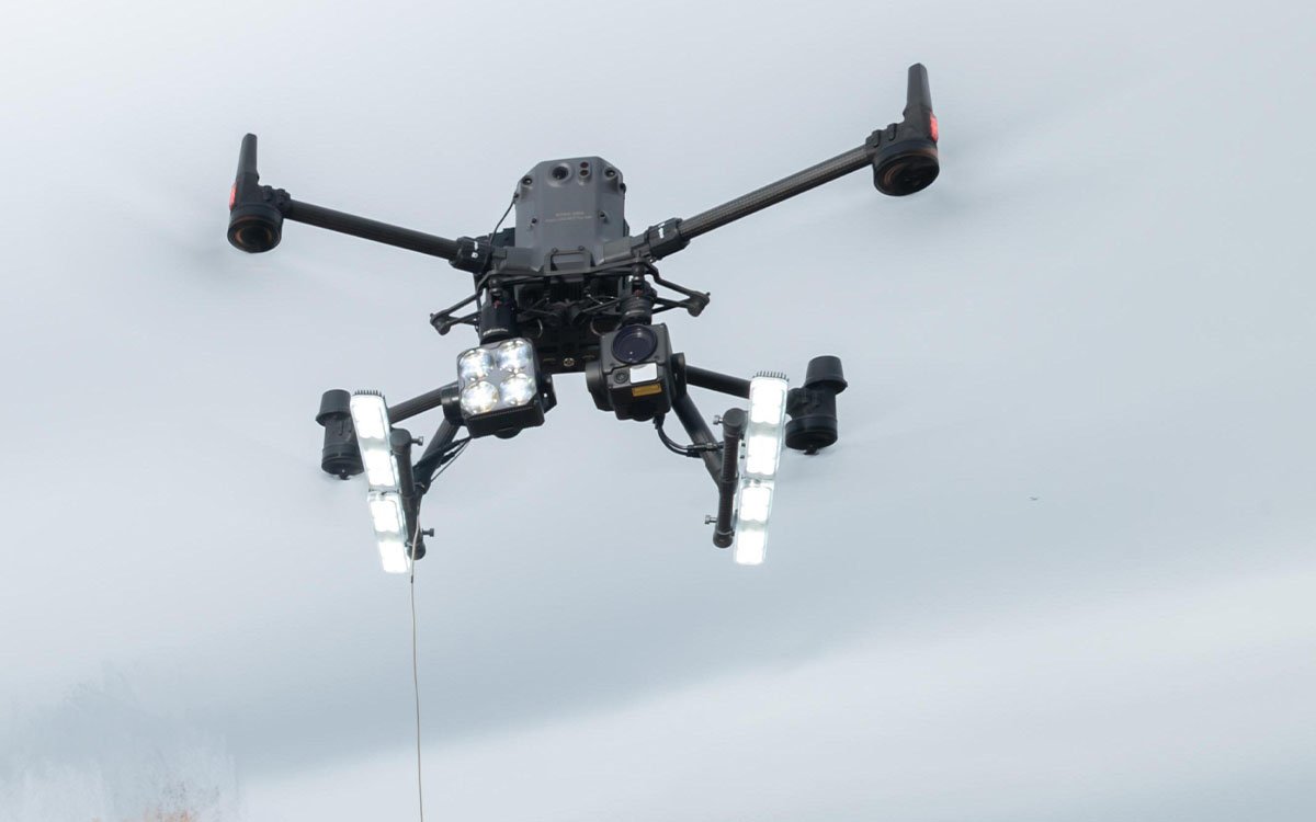 GL60 Plus 15-degree focused drone spotlight lens system