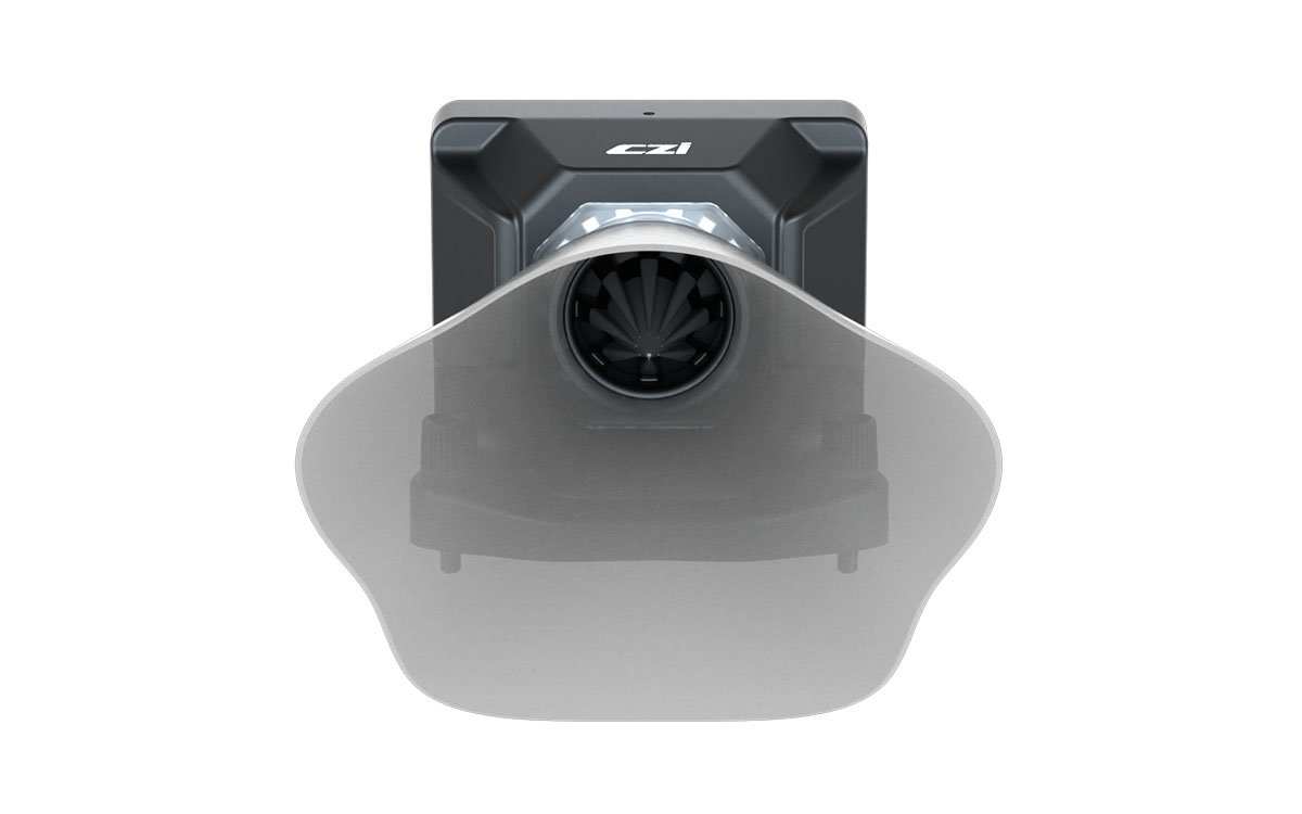 MP120 transparent horn with flashing light modes