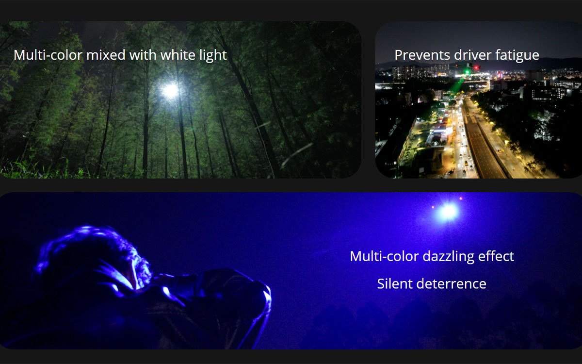 SL60 gimbal-controlled drone floodlight for visual deterrence