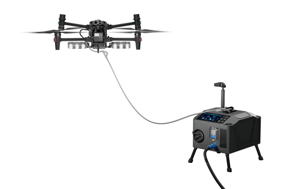 TK3 portable backpack with 400V DC tethered drone power