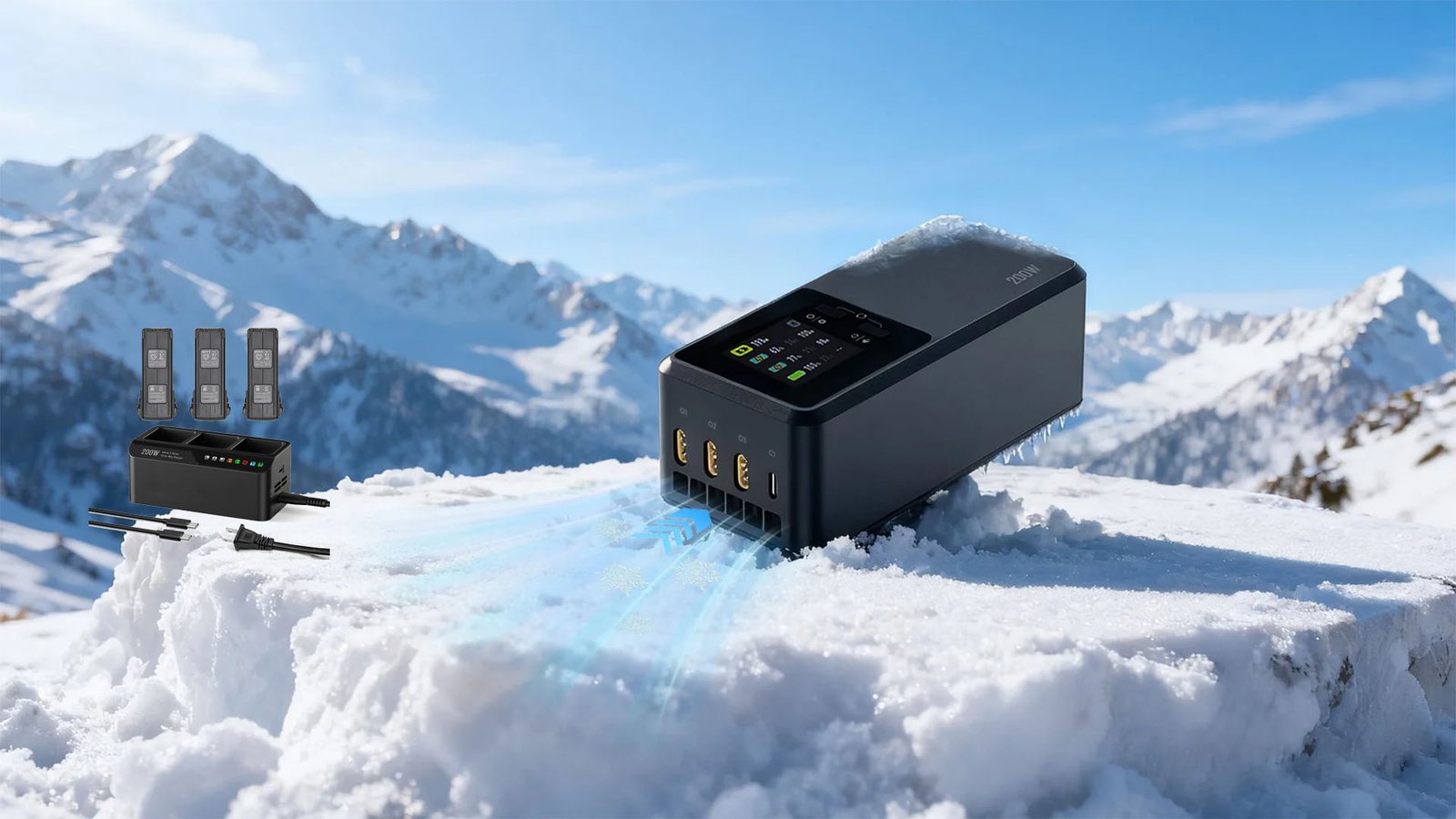 SoarApex UAV Multi-battery Charging Hub simultaneously on professional charging station hub