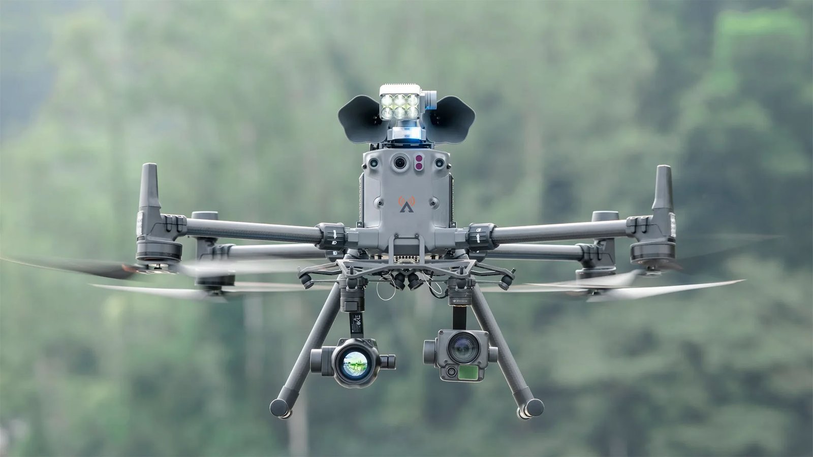 SoarApex Industrial UAV Loudhailer Pro aerial broadcast system in action
