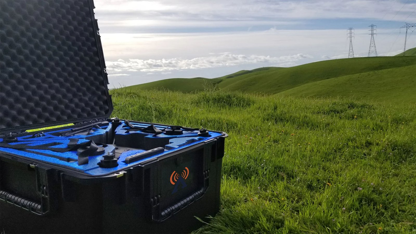 Rugged Drone Protective Cases for professional UAV drone equipment on outdoor terrain